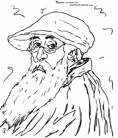 Self Portrait By Camille Pissarro  Coloring Page